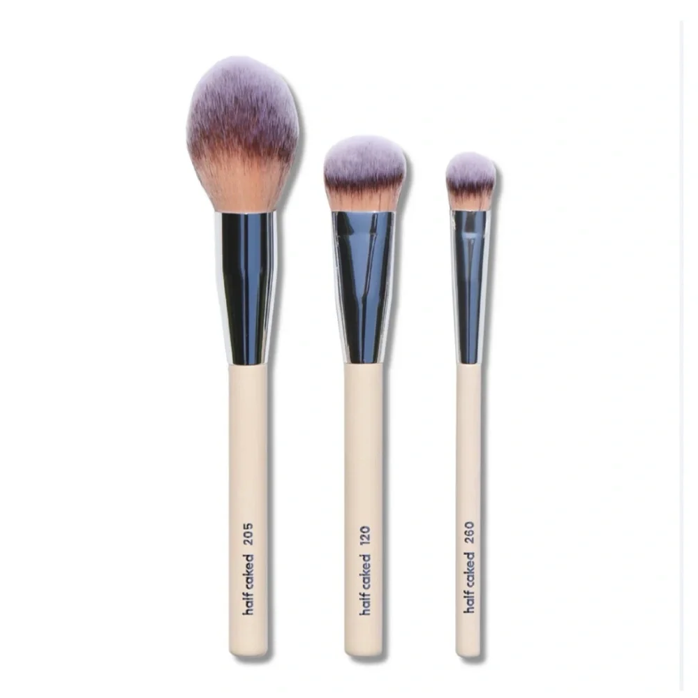Half Caked Makeup Brush Set - Cream‎ and Black